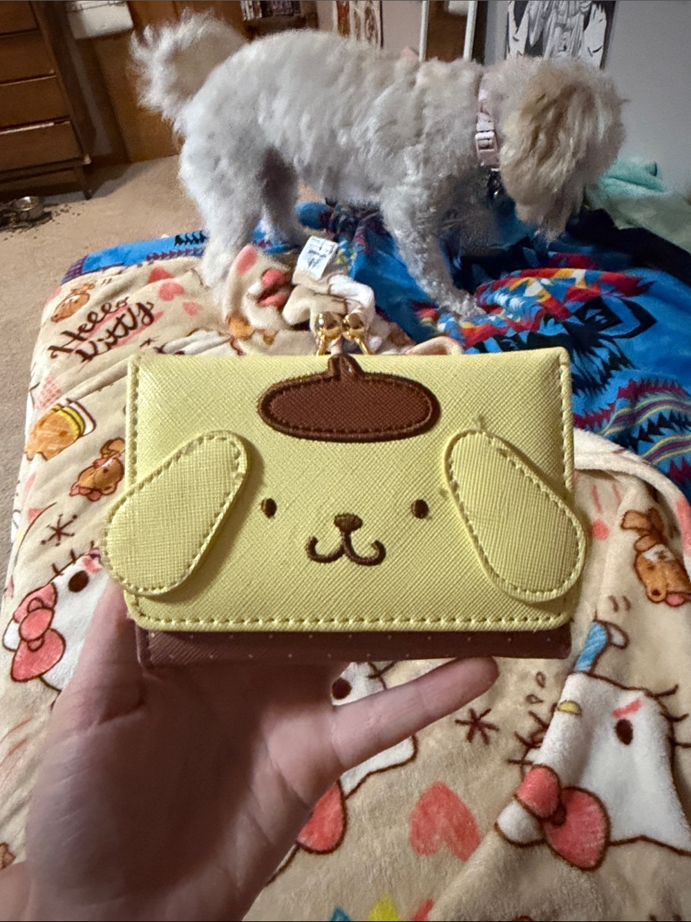 Amazon Yellow and Brown Kawaii Dog Face Wallet